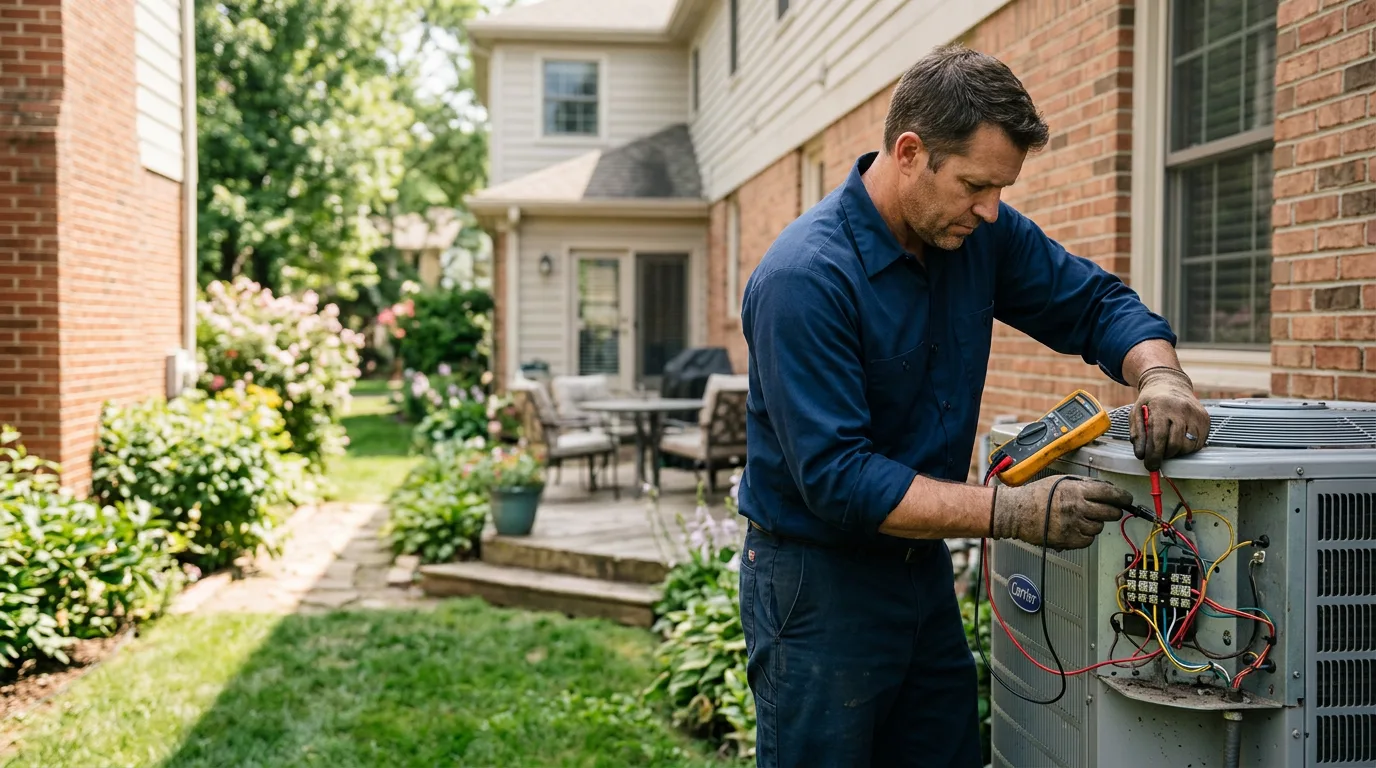 HVAC technician working near Spencer, MA